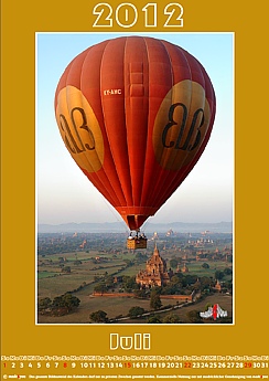 Themenkalender Balloons over Bagan